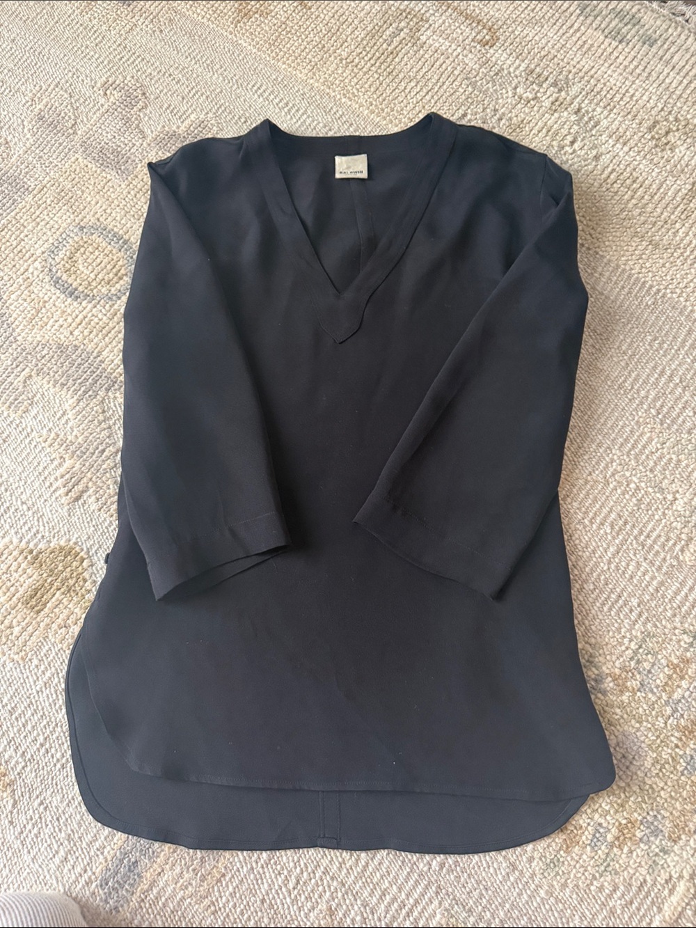 baldwin Black V-Neck Tunic Top
